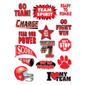 Go Team Red Set of Sports Temporary Tattoo